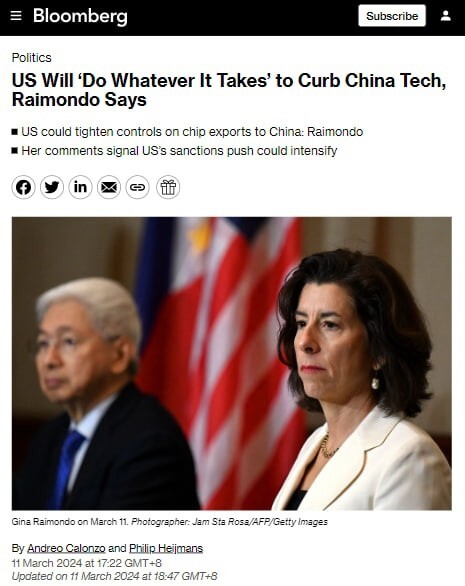 Лицо автора технологических всеобъемлющих санкций против Китая как бы намекает, что что-то пошло не так. Хотя, казалось бы, такой-то светлый план был