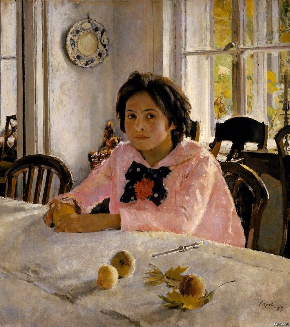 Картина из запасников Третьяковской галереи "Девушка с персиками"