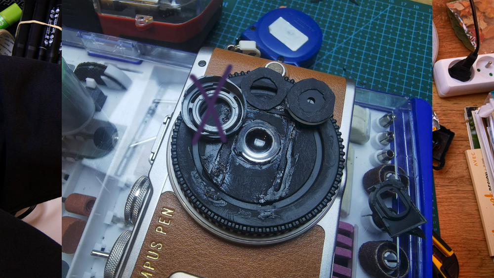 Объектив от одноразового фотоаппарата Kodak Ultra. Маленький, но. +Olympus E-Pl8