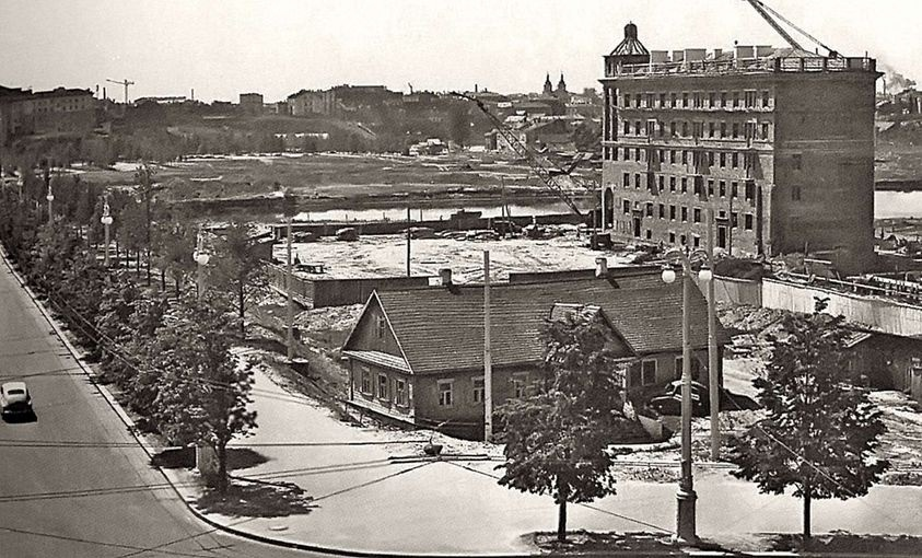 Минск, БССР. Вид от Круглой площади, 1950 год.