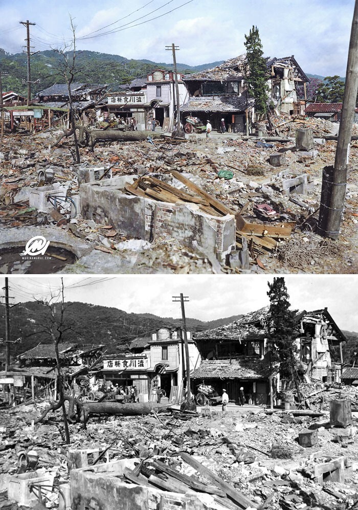 15. Хиросима после бомбардировки