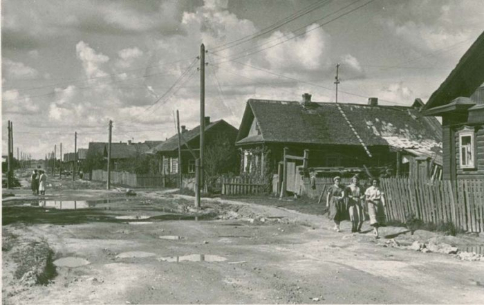 Череповец, Вологодская область. Улица Полевая (позднее ул. Кравченко), 1956 год.