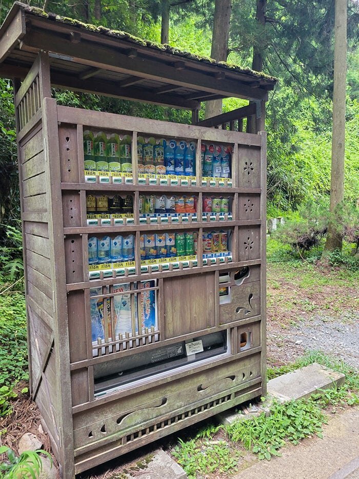 Торговый автомат, сливающийся с природным ландшафтом