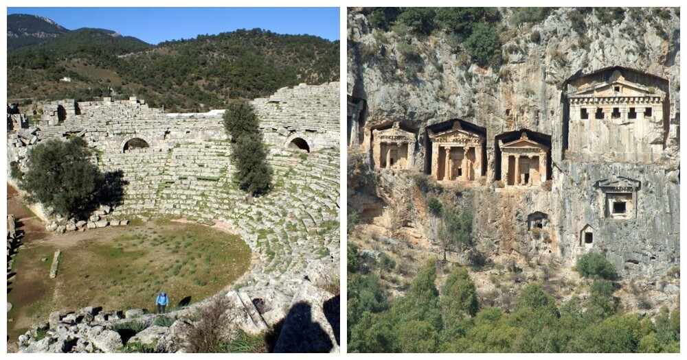 Каунос: древний город и его величественные усыпальницы, вырубленные в скалах