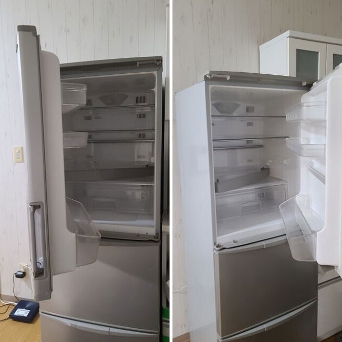 25. «Дверца моего нового холодильника открывается в обе стороны»