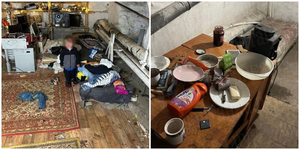 В Санкт-Петербурге в подвале девятиэтажки нашли трёх голых детей, которые жили в ужасных условиях