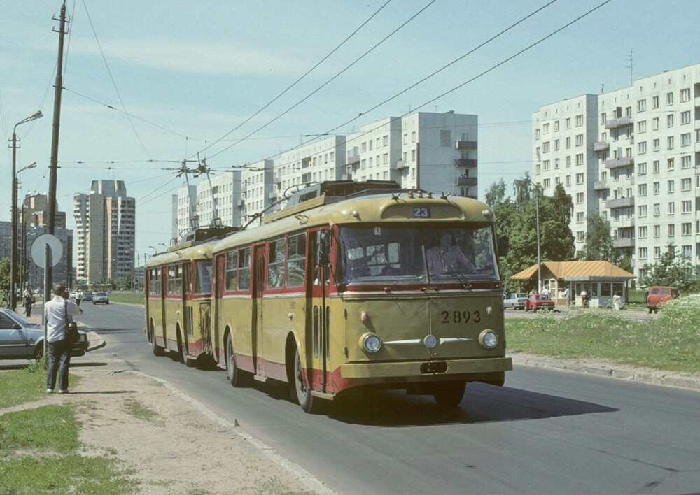 Троллейбус "Skoda" в Риге, 1996 год