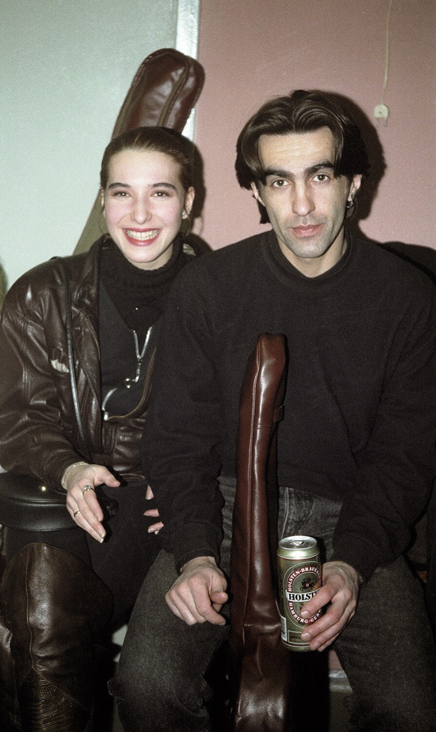 Вячеслав Бутусов с женой Анжеликой, 1992 год.
