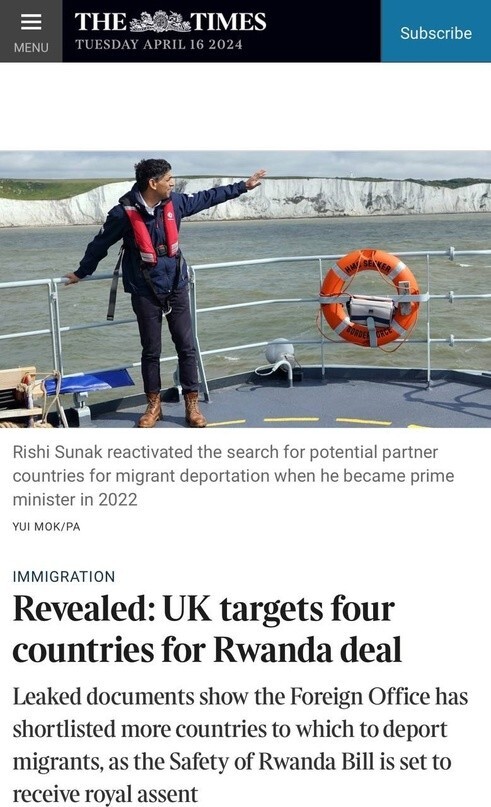 Великобритания начала переговоры с четырьмя странами, которые могут принять высылаемых из страны нелегальных мигрантов