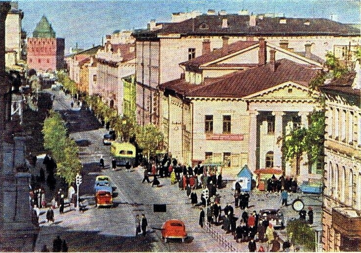 Горький. Улица Свердлова (Большая Покровская), в районе 1964 года.