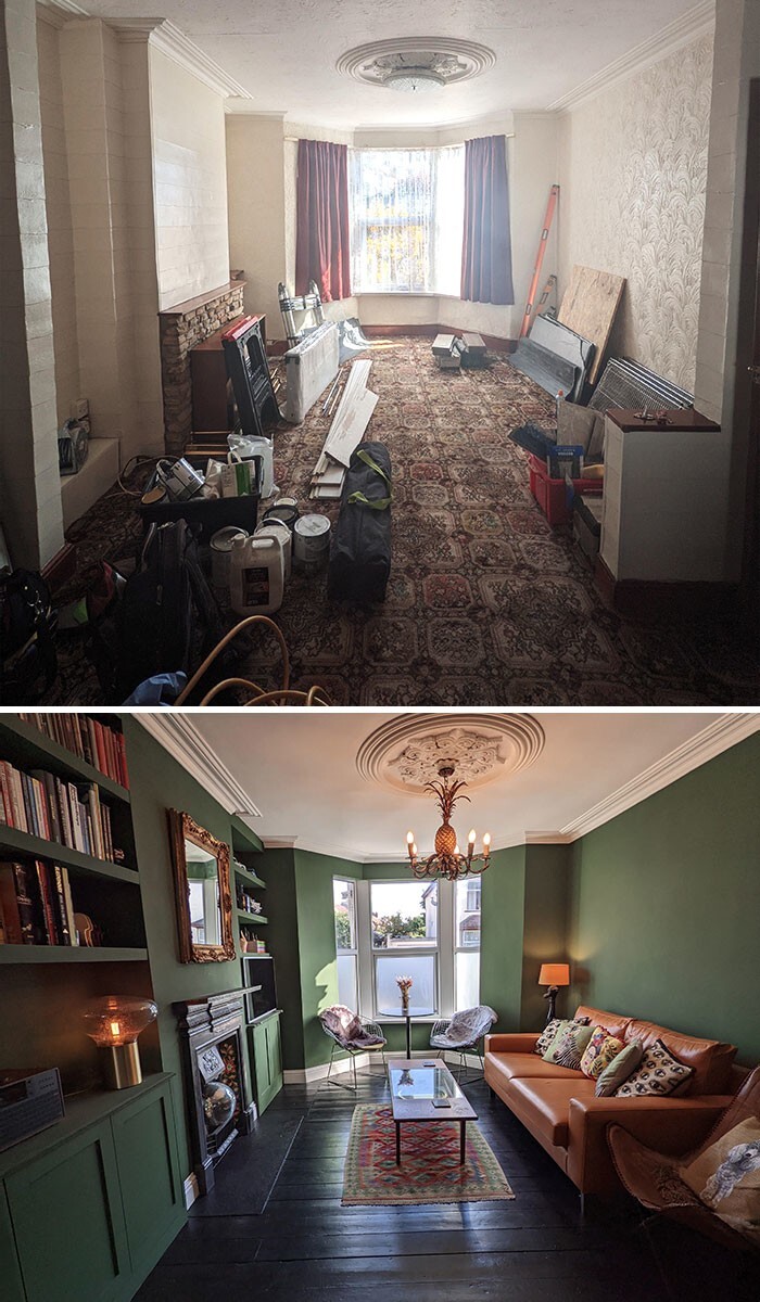 2. "До и после: наша гостиная в викторианском доме. Бристоль, Великобритания"