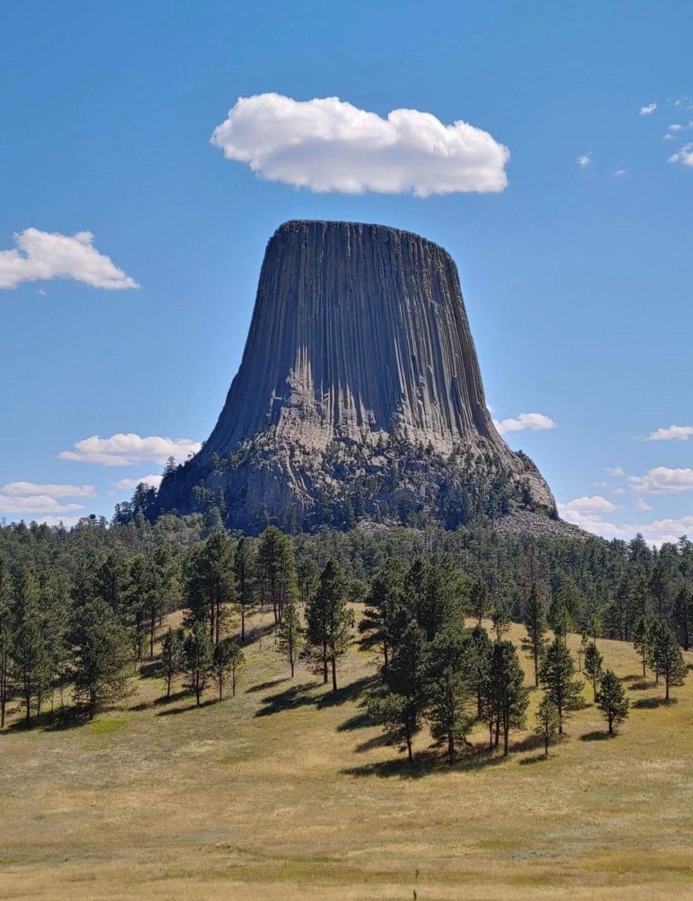 Башня дьявола — удивительная базальтовая гора в США