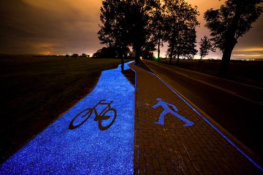 2. Светящаяся велосипедная дорожка