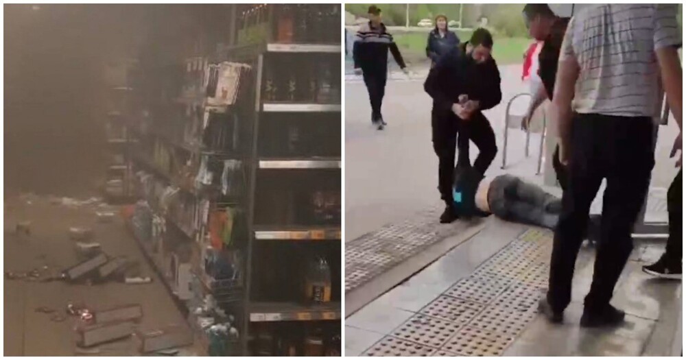 Неадекватный покупатель спалил пол магазина в Липецкой области