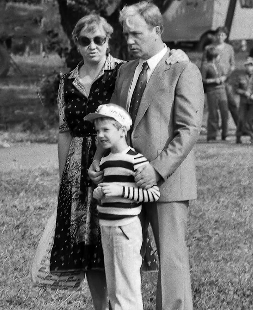 Леонид Куравлёв с супругой Ниной и сыном Василием
