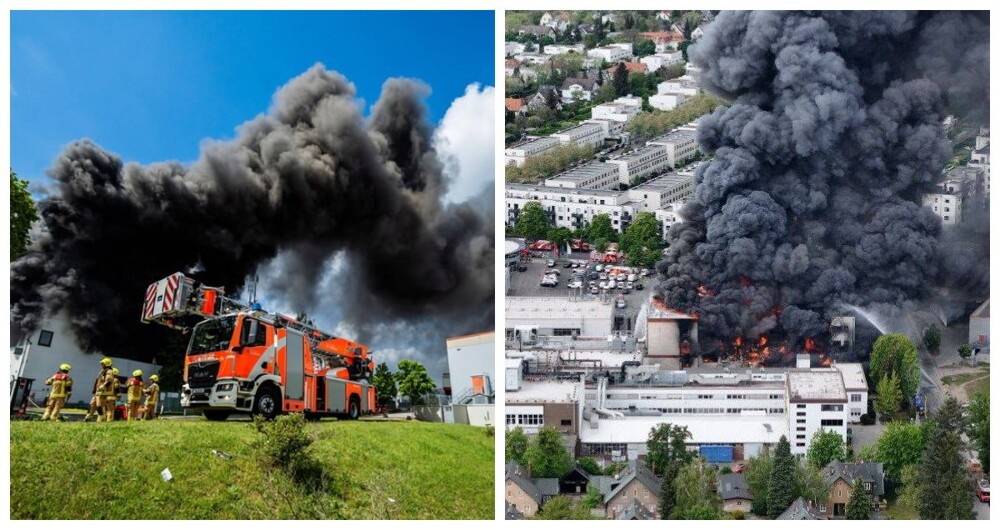 В Берлине горит оборонный металлургический завод