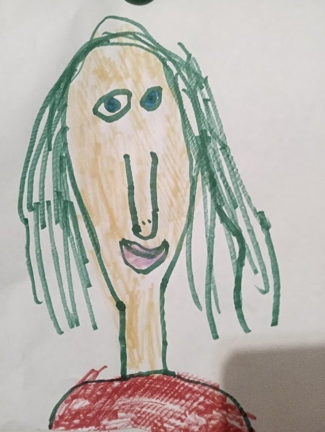 Ребёнок идеально изобразил мой длинный нос