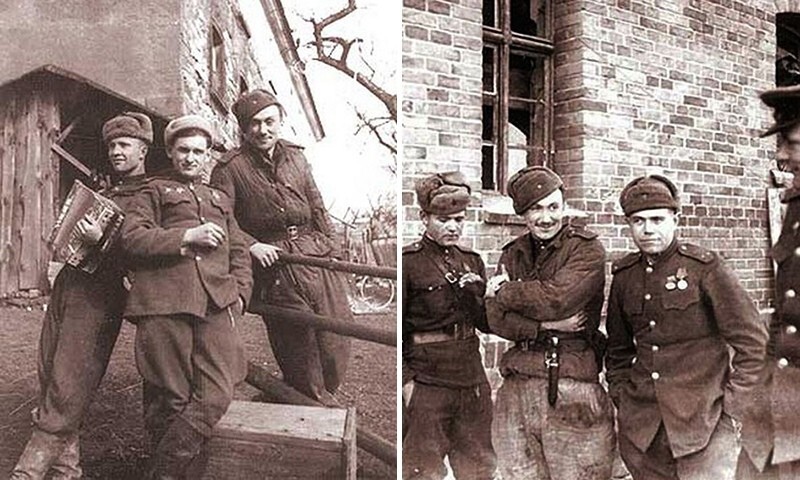 Алексей Смирнов с боевыми товарищами