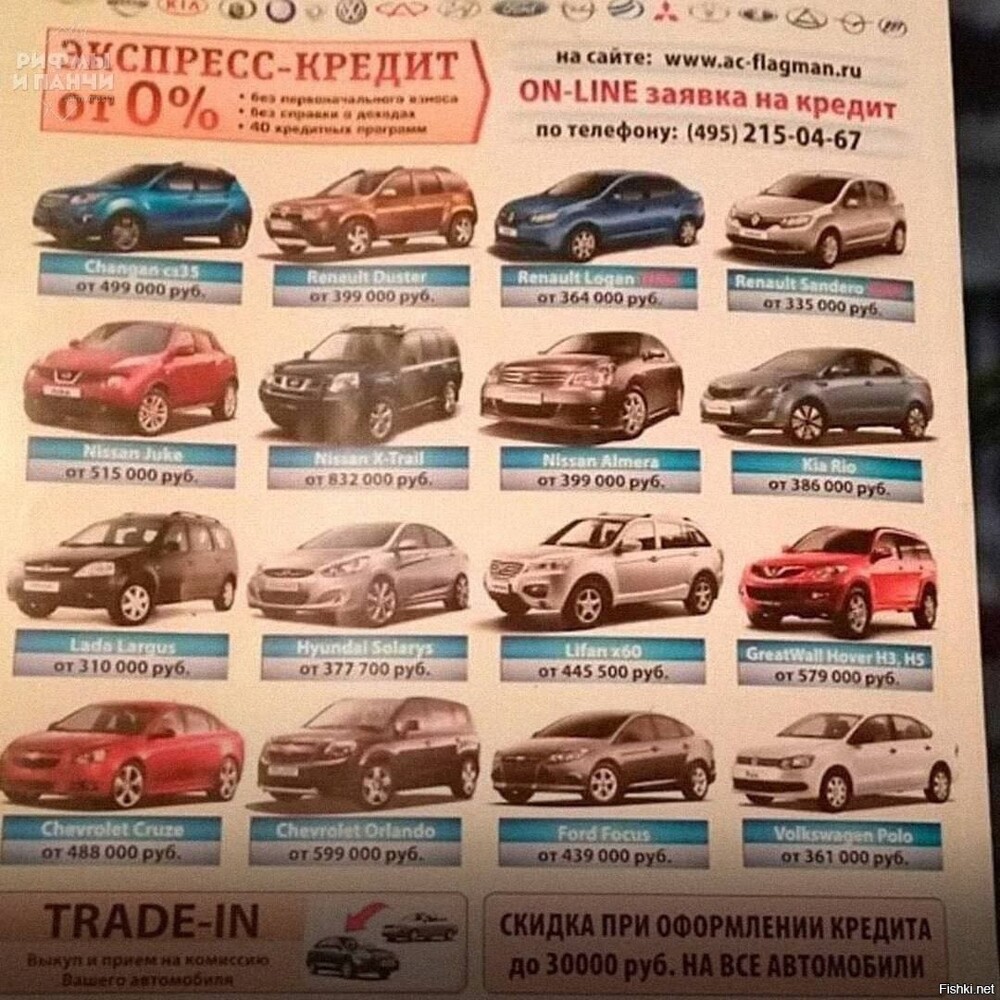 Газета с ценами на автомобили в 2013 году