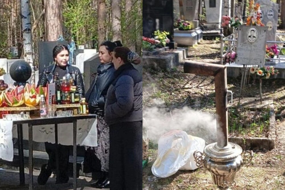 "Наши обычаи": в Нижнем Новгороде и Екатеринбурге цыгане устроили пир с шашлыками на кладбище, поминая усопших