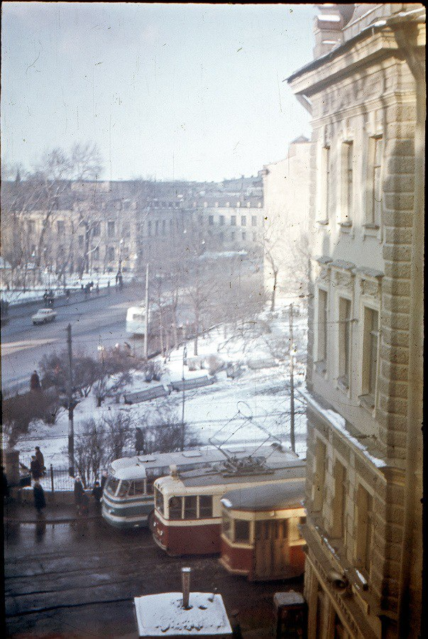 Ленинград . Угол Суворовского проспекта и улицы Моисеенко, 1969 - 1973 годы.