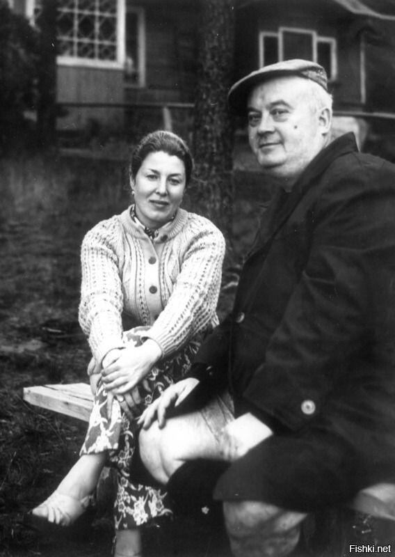 Евгений Мopгунов c женой Нaтальeй, 80-е