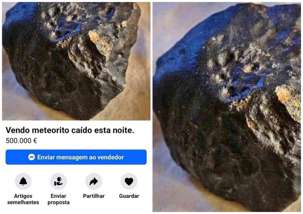Португальцы пытаются продать метеорит, упавший с неба
