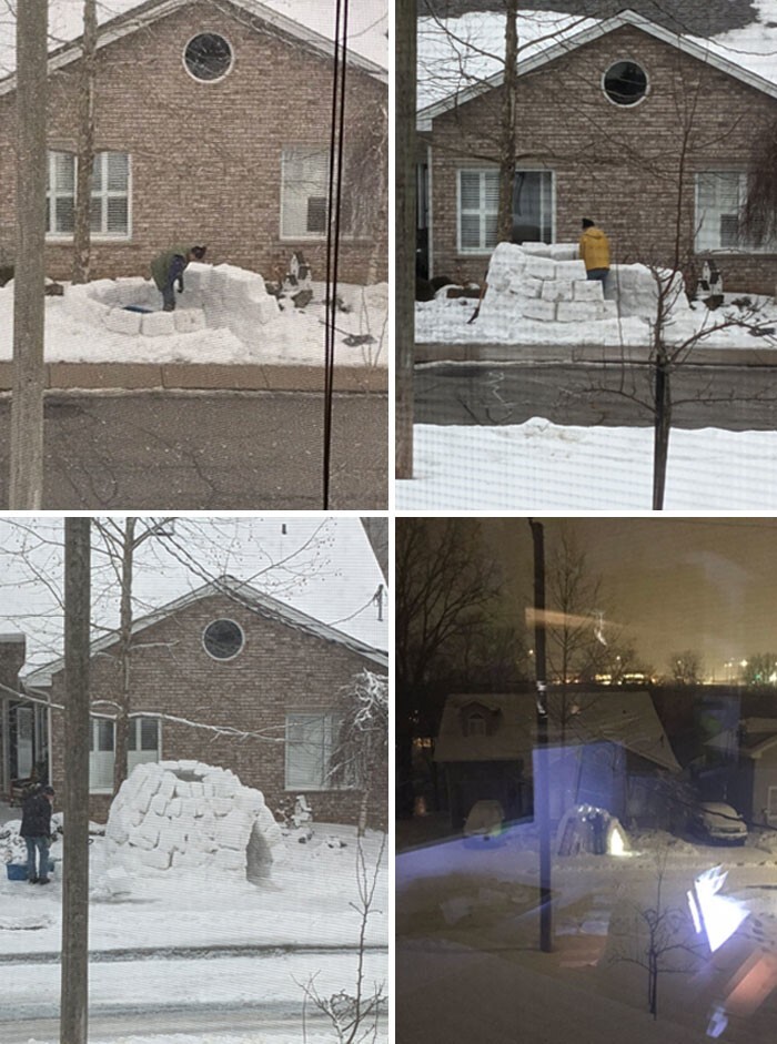 3. "Увидел из окна, как мой 65-летний сосед построил себе снежную крепость. Детей рядом не было"