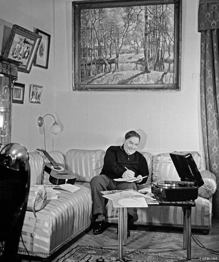 Леонид Утесов у себя дома, 1964 год