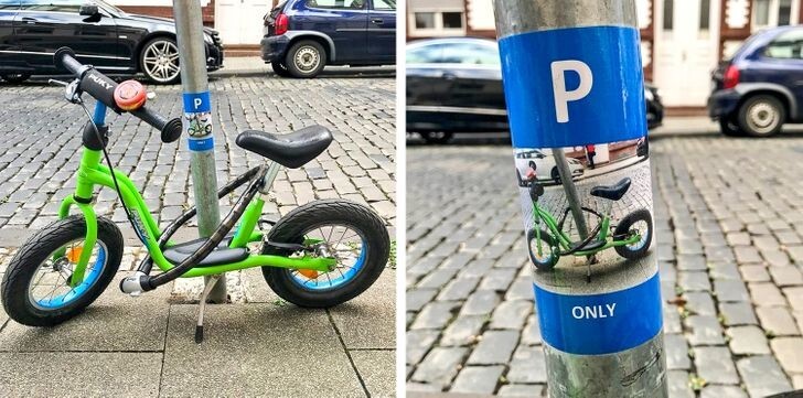 3. Каждый день в течение года мальчик парковал свой велосипед без педалей на одном и том же месте. В какой-то момент кто-то поставил ему личный знак парковки