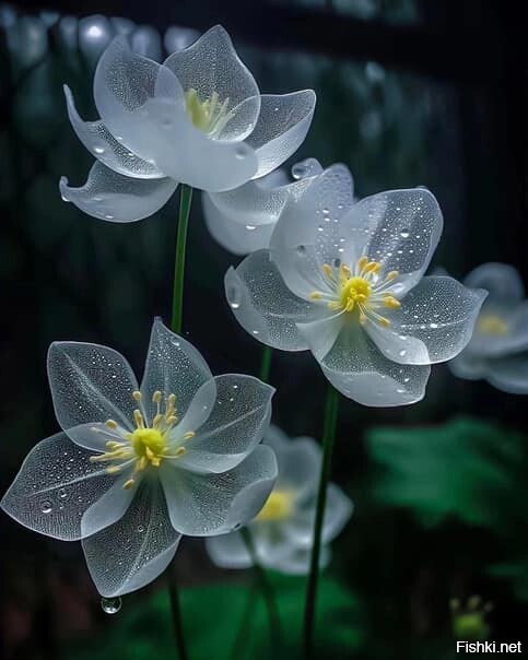 Двулистник Грея – это цветок, который при дожде становится прозрачным
