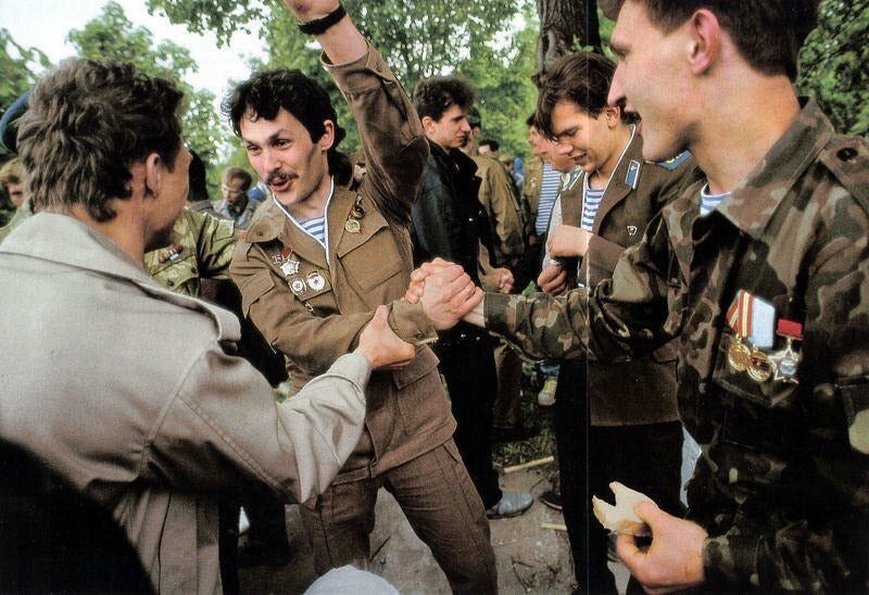 На встрече ветеранов Афганистана, Москва, 1990 год