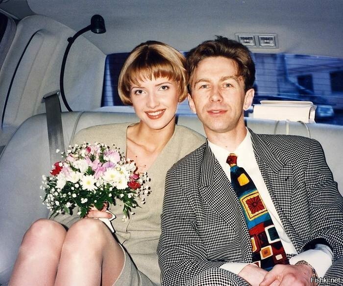 Валерий Сюткин со своей женой Виолой в день их свадьбы, 1993 год