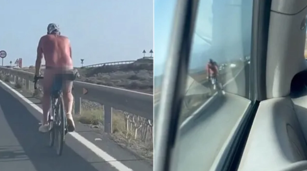В одних кроссовках: голый турист на велосипеде возмутил женщин в Испании