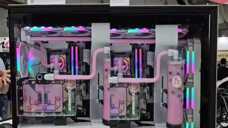 Компьютер с системой охлаждения на молочном коктейле