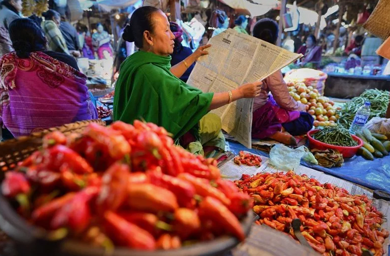 Рынок в Индии где всем заправляют женщины