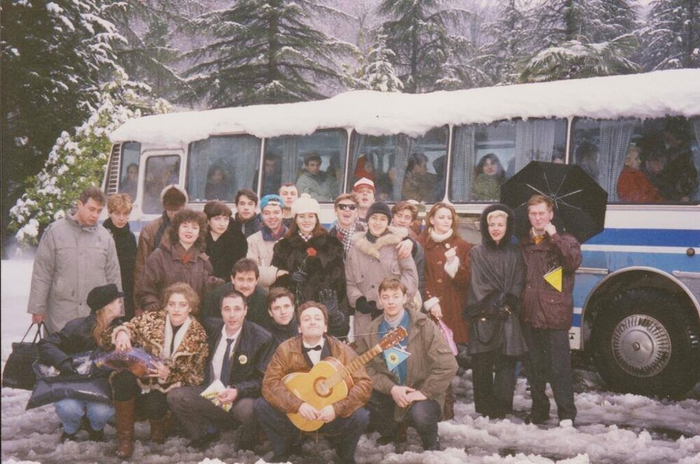 «Уральские пельмени» на зимнем фестивале команд КВН в Сочи. 1995 г.