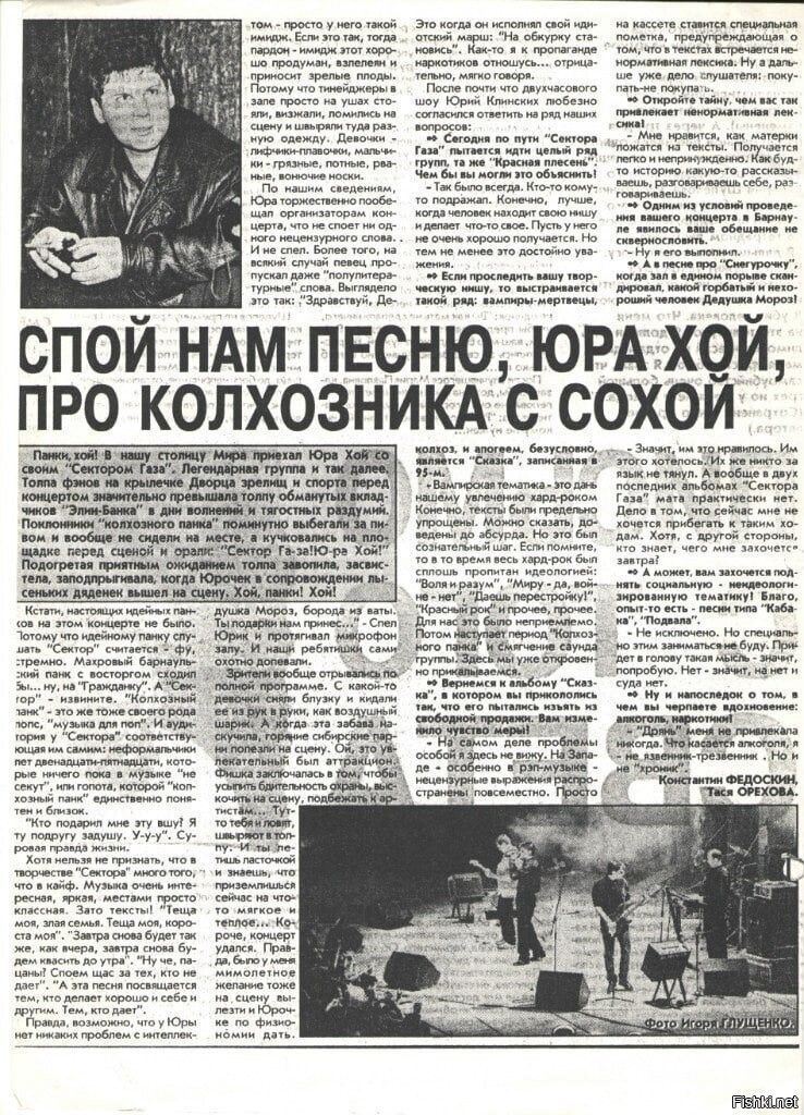 Статья о концерте группы ,,Сектор Газа ,,в Барнауле