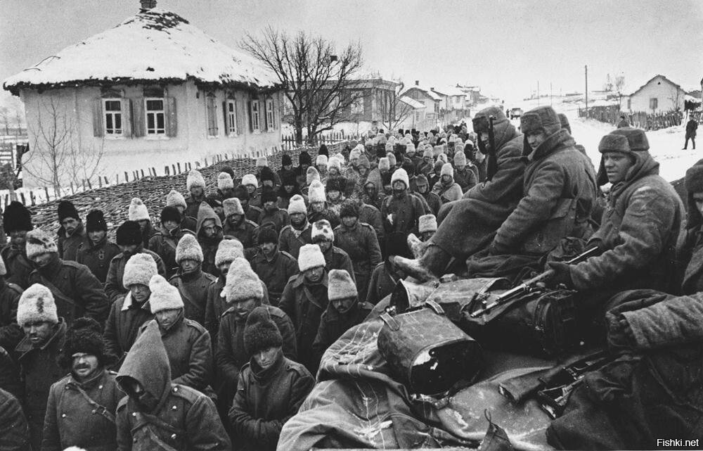 Румынские пленные под Сталинградом
