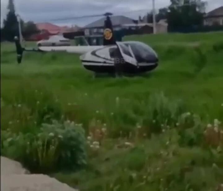 Обстановка в Омской области: в магазин прилетели закупаться на вертолёте 