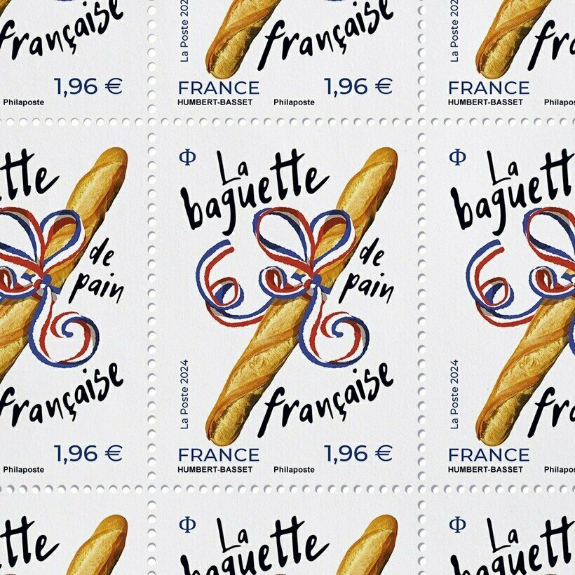 Во Франции выпустили марки с багетами, которые пахнут свежим хлебом