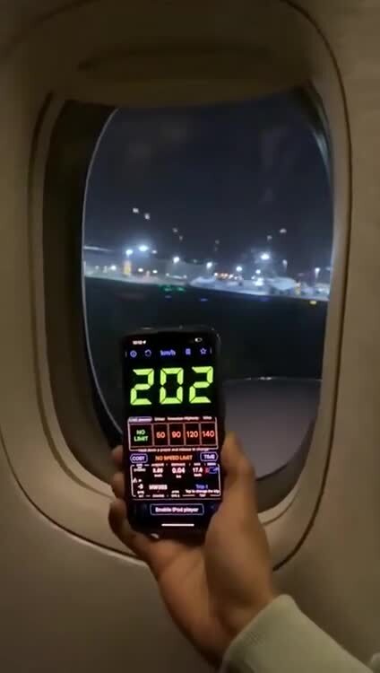 Скорость самолёта 