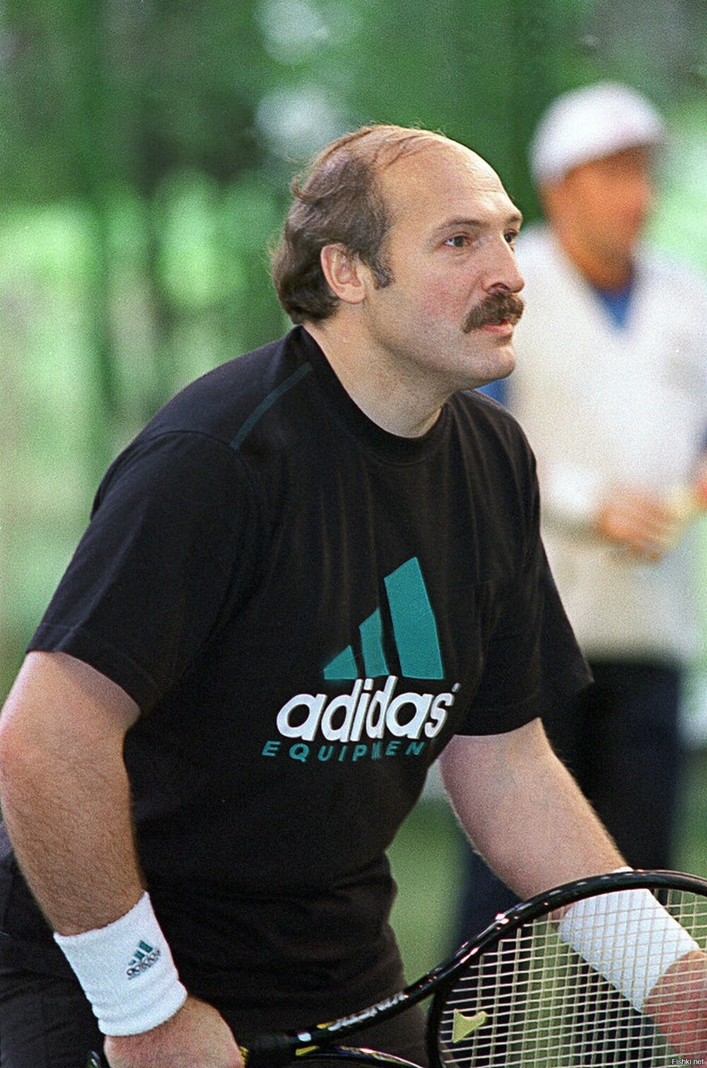 Александр Лукашенко играет в теннис, 1995 год