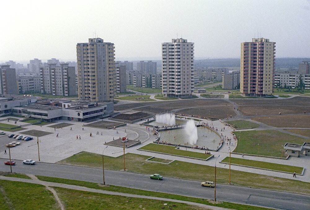 Район Кальнечай города Каунаса, 1985 год.