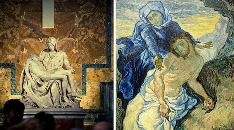Здесь есть скульптура «Пьета» Микеланджело и картина «Пьета» Ван Гога