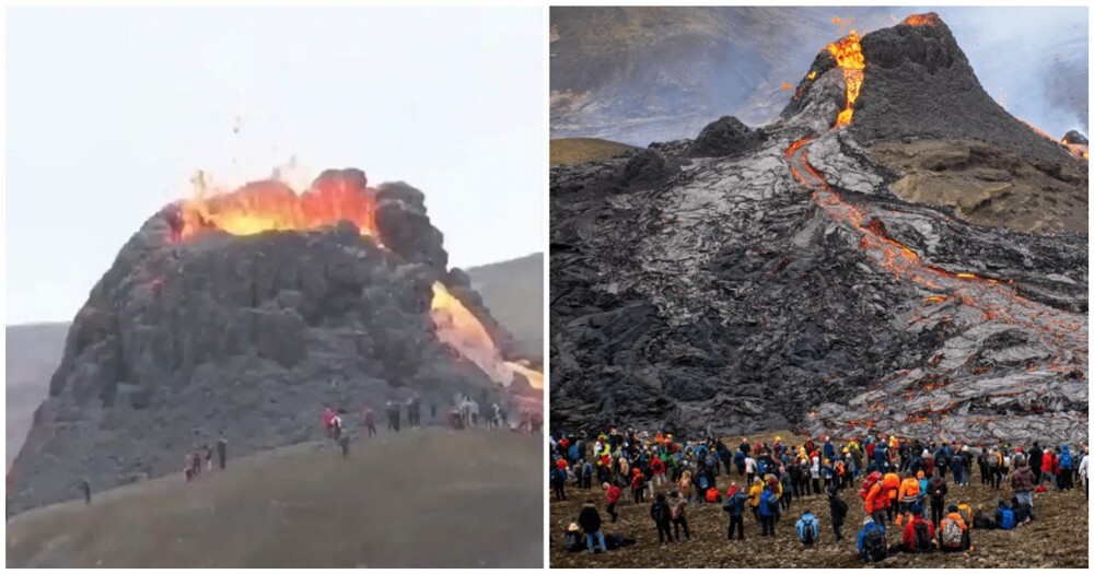 Опасный вулканический туризм в Исландии