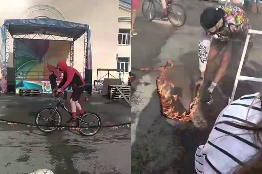 На празднике в Свердловской области дети получили удар горящим тросом