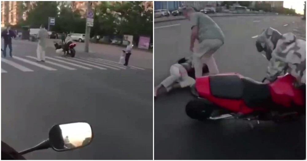 В Петербурге едва не линчевали двух мотоциклистов за сбитую пенсионерку
