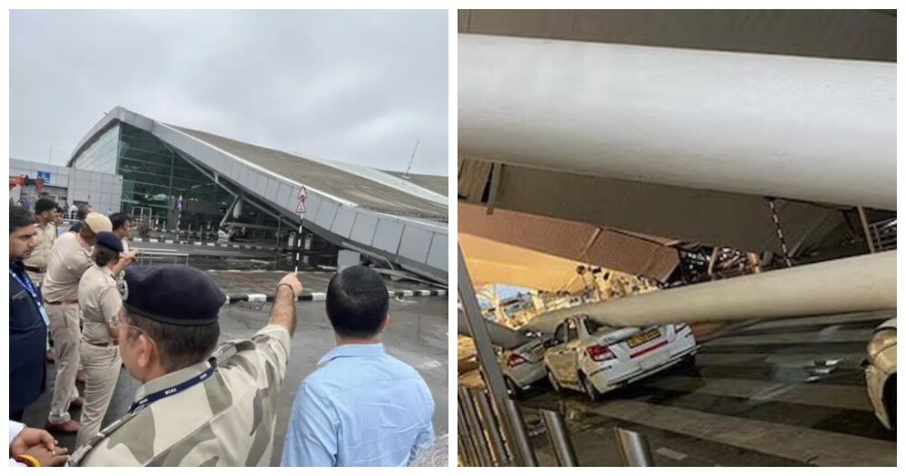 В Индии из-за сильных ливней обрушилась крыша аэропорта, есть жертвы