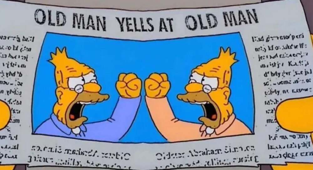 Так выглядели дебаты со стороны - "Старик орёт на старика". "Симпсоны", как обычно, всё предсказали